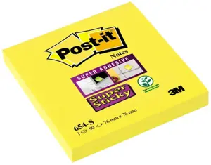 Lipnūs lapeliai POST-IT Super sticky, 76 x 76 mm, 90 lapelių