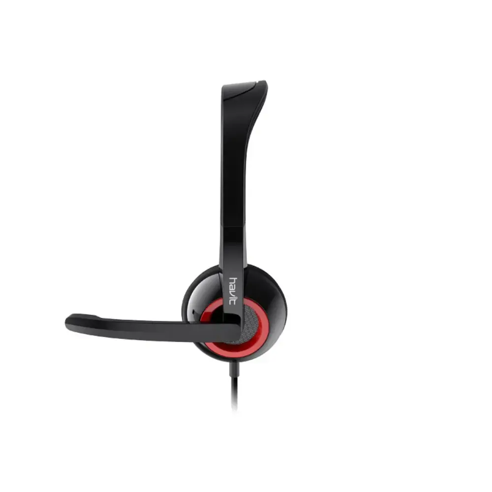HAVIT wired headphones H202d on-ear with microphone black
