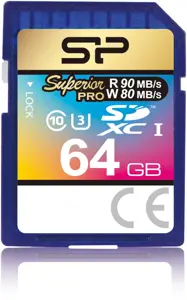 "Silicon Power" SDXC 64 GB, 64 GB, SDXC, 90 MB/s, 45 MB/s, mėlyna