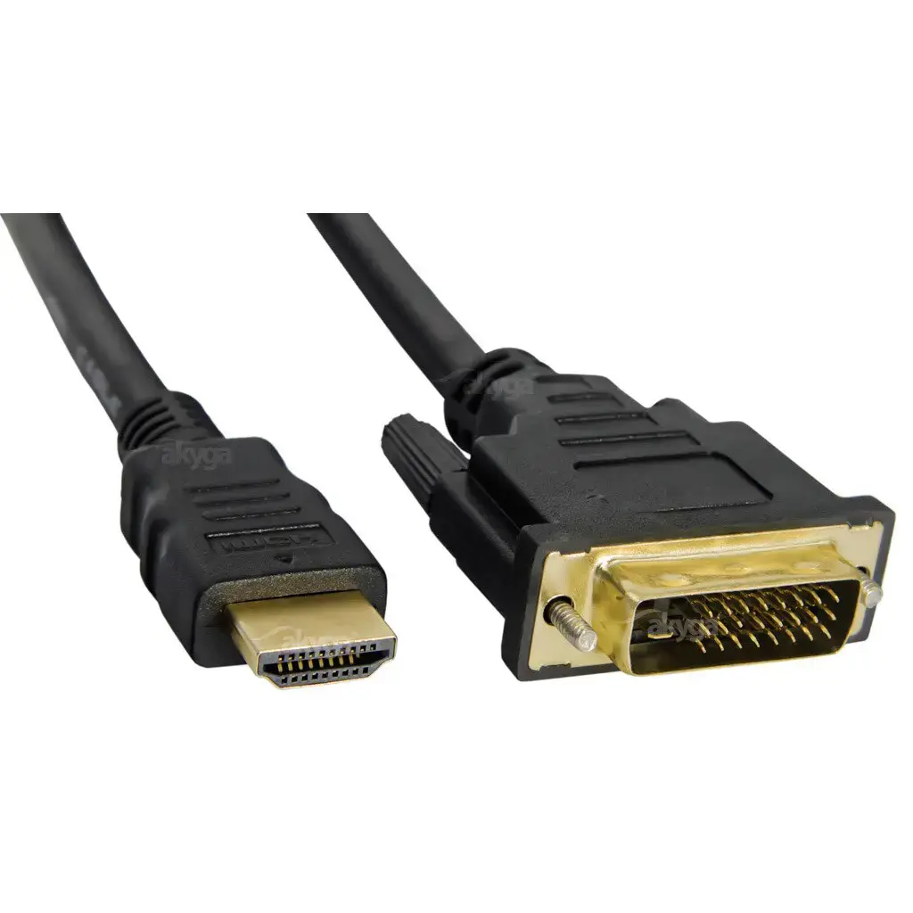 AKYGA AK-AV-11 HDMI 1.3 kabelis HDMI 1.4/M-DVI M 1,8 m 24+1