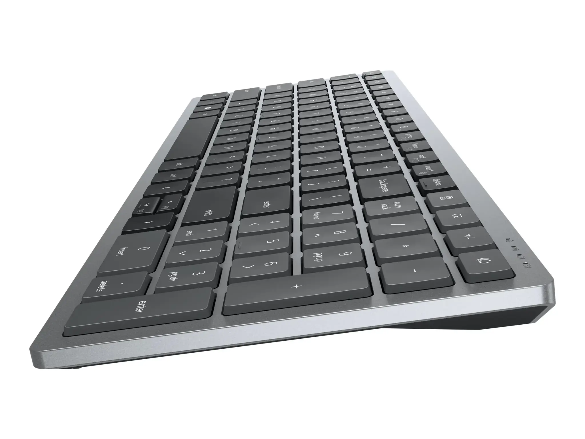 DELL KM7120W, pilno dydžio (100%), RF belaidis + "Bluetooth", QWERTY, pilka, titano spalvos, pelė pridedama