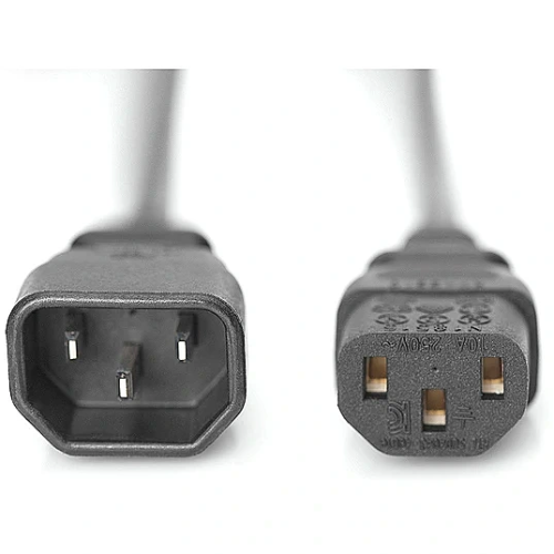 DIGITUS maitinimo laidas IEC C13/C14 M/F juodas 1 8 m nefasuotas