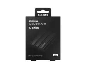 SAMSUNG nešiojamasis SSD T7 Shield 2TB USB 3.2 Gen 2 + IPS 65 juodas