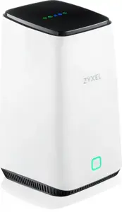 Zyxel FWA510, "Wi-Fi 6" (802.11ax), trijų dažnių (2,4 GHz / 5 GHz / 5 GHz), Ethernet LAN, 5G, juodas, baltas, stalinis maršrutizatorius