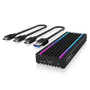 ICY BOX IB-1824ML-C31 USB Type-C korpusas M.2 NVMe SSD - su RGB apšvietimu