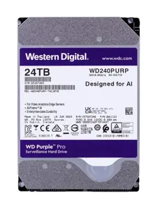 HDD WESTERN DIGITAL Purple Pro 24TB SATA 512 MB 7200 rpm 3,5" WD240PURP