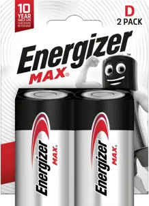 ENERGIZER MAX D LR20 AKUMULIATORIUS. 2 vnt. ECO pakuotė