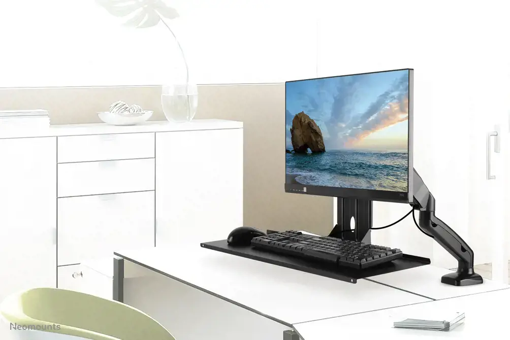 "Neomounts by Newstar" klaviatūros ir pelės laikiklis, juodas, 2 kg, 75 x 75,100 x 100 mm, 650 mm, 210 mm, 33 mm