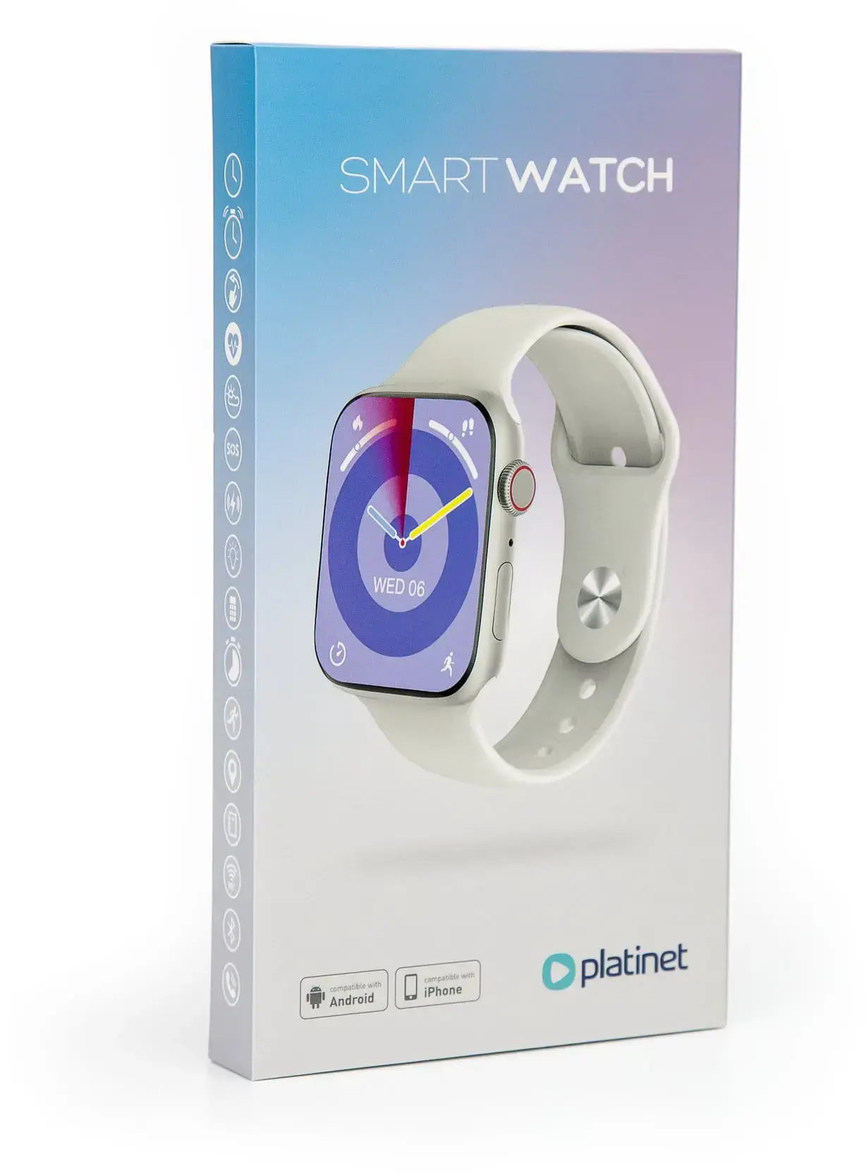 Platinet smartwatch PSMART29W, white (45996)