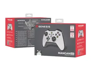 NATEC GAMEPAD GENESIS GAMEPAD MANGAN 400 (PC/SWITCH/MOBILE; WIRELESS, WHITE) NJG-2101