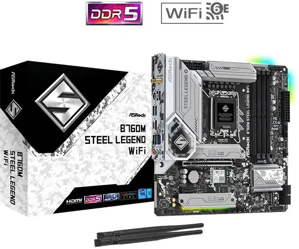 ASROCK B760M STEEL LEGEND WIFI Socket 1700 DDR5 mATX