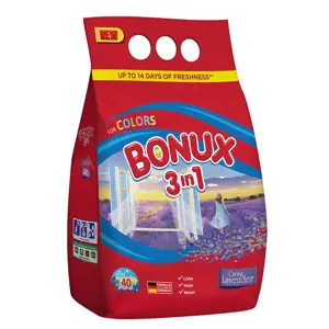 Skalbimo milteliai BONUX Color, Caring Lavender, 3kg./40sk