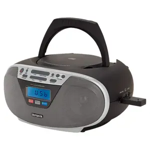 Aiwa BBTU-400SL portable stereo system Analog & digital 6 W FM Silver MP3 playback