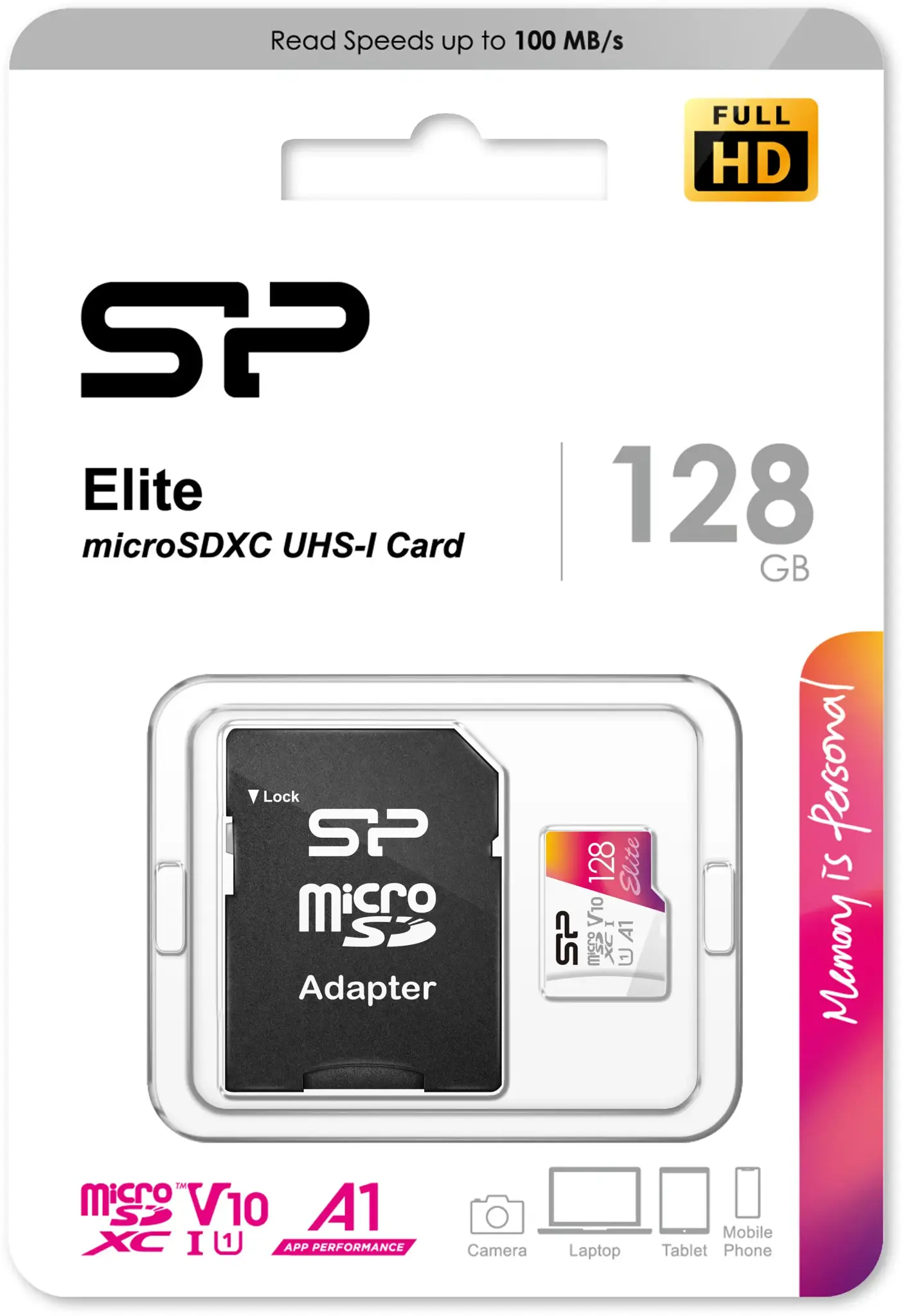 SILICON POWER atminties kortelė Elite Micro SDXC 128GB UHS-I A1 V10