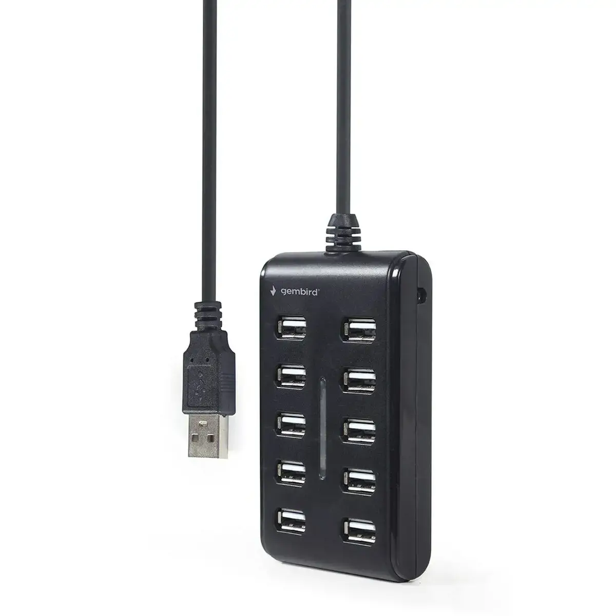 GEMBIRD 10 prievadų USB 2.0 šakotuvas, juodas