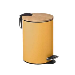 Šiukšlių dėžė 5five Colors Yellow Multicolour Bamboo 3 L Mustard
