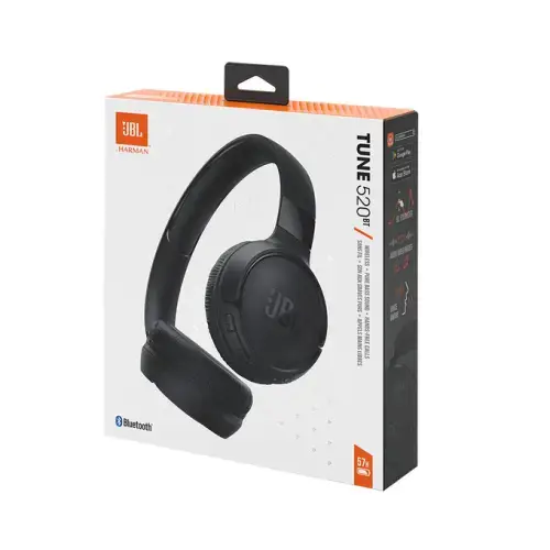 JBL belaidės ausinės "Tune 520BT", juodos spalvos