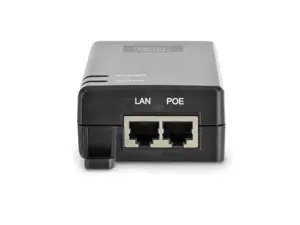 DIGITUS PoE+ maitinimo valdymo injektorius 48V 30W 10/100/1000 Mbps RJ45 LAN įvestis RJ45 PoE išvestis maks. 100 m