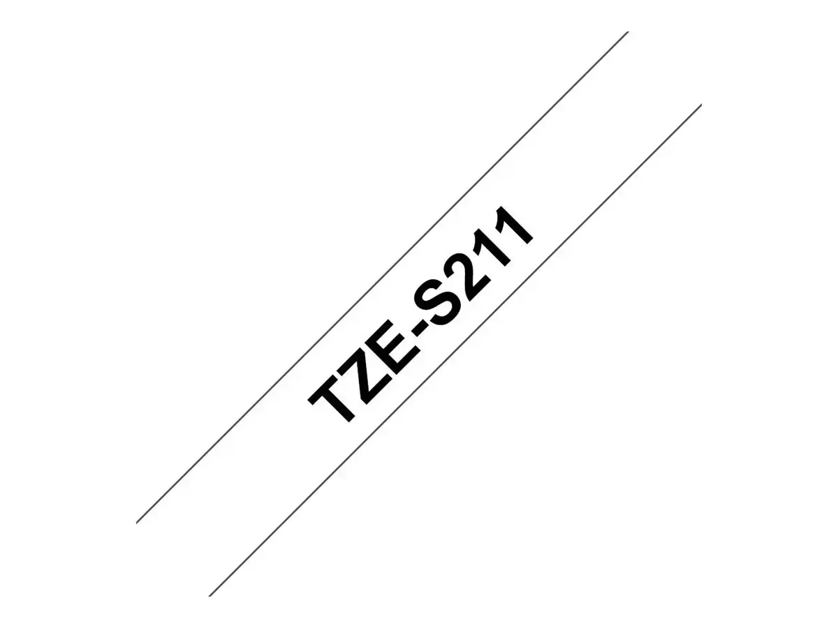 Brother TZE-S211, TZ, Black, Inkjet, China, 5 year(s), 6 mm