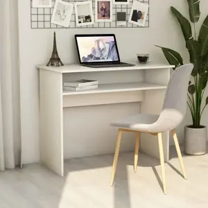 Rašomasis stalas, baltos spalvos, 90x50x74cm, apdirbta mediena