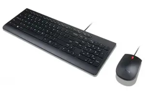 Lenovo 4X30L79928, pilno dydžio (100%), USB, QWERTY, juoda, pelė pridedama