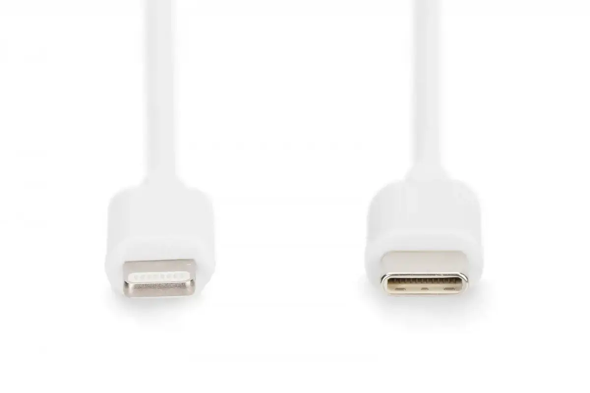 "Digitus" "Lightning" ir USB-C duomenų perdavimo/įkrovimo kabelis DB-600109-020-W USB-C į "Lightning", USB C, "Apple Lightning" 8 kontaktų, 2 m