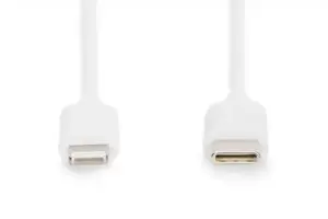 "Digitus" "Lightning" ir USB-C duomenų perdavimo/įkrovimo kabelis DB-600109-020-W USB-C į "Lightning", USB C, "Apple Lightning" 8 kontaktų, 2 m