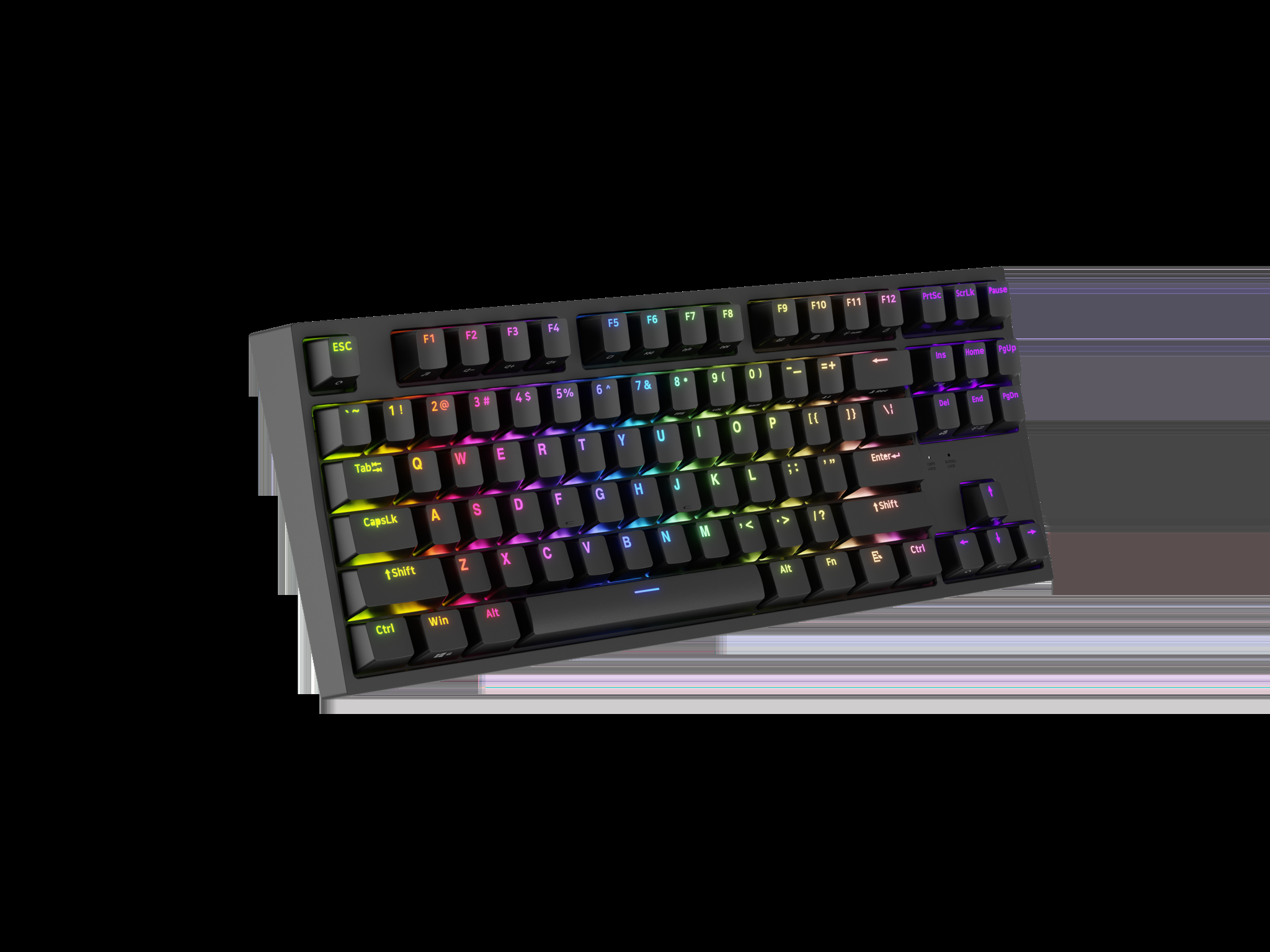 "Genesis" mechaninė žaidimų klaviatūra THOR 404 TKL RGB mechaninė žaidimų klaviatūra Laidinė JAV Gateron Yellow Pro USB Type-A 1005 g