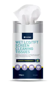Platinet PFS5875, Equipment cleansing wipes, LCD/TFT/Plasma, Screens/Plastics, White, 200 x 130 mm,…