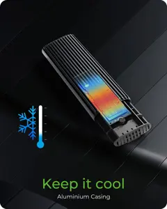 Raidsonic | M.2 NVMe and SATA SSD Enclosure via USB Type-C | IB-1808MCT-CU31