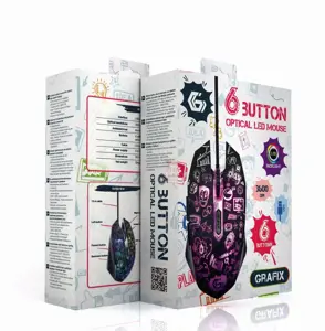 GEMBIRD MUS-6B-GRAFIX-01 6 mygtukų optinė LED pelė juoda