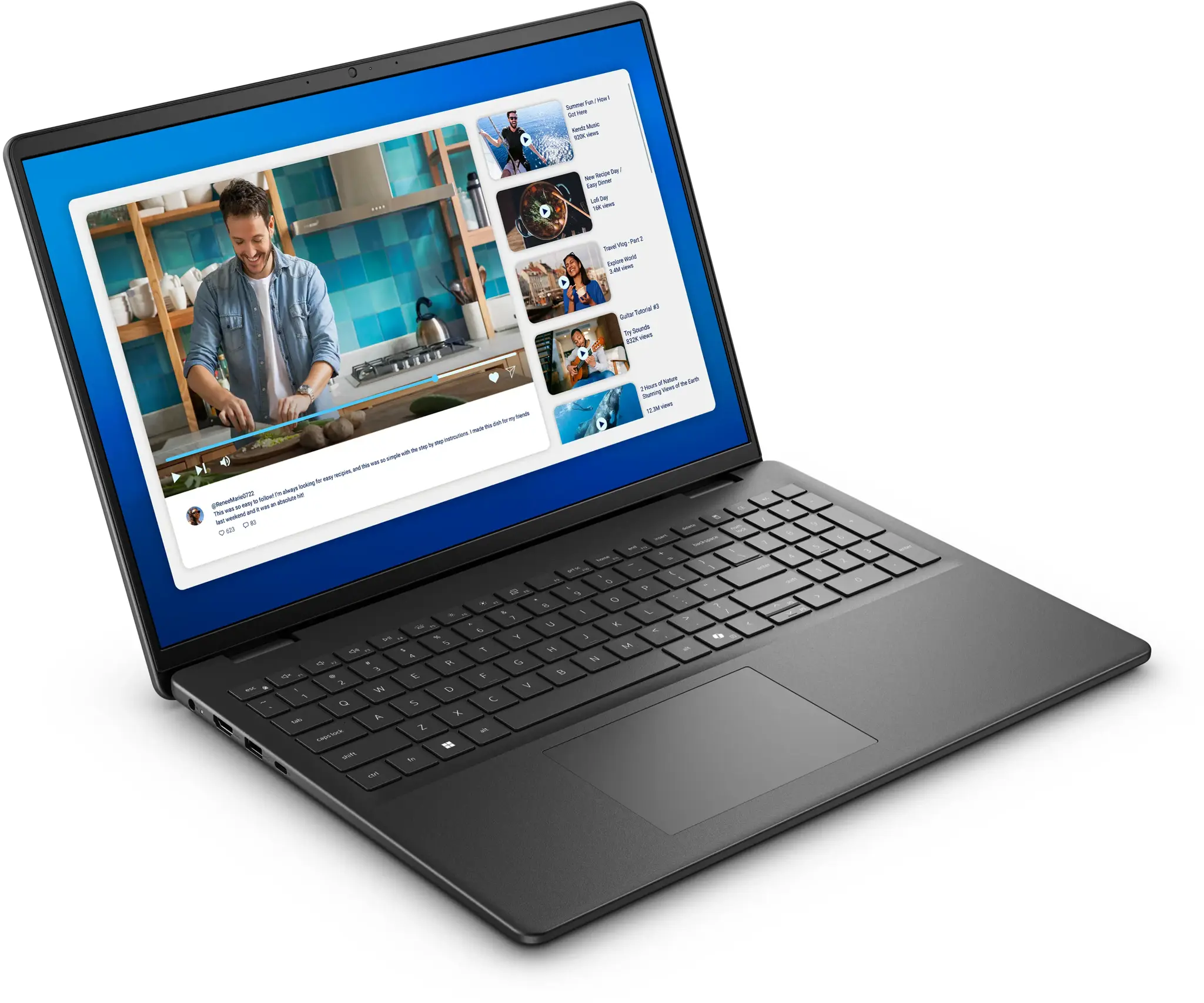 Notebook DELL DC16250 CPU  Intel Core 5 120U 1400 MHz 16" 1920x1200 RAM 8GB DDR5 5200 MHz SSD 512GB Intel Graphics Integrated ENG Windows 11 Pro Carbon Black 1.98 kg DC16250_RPLU-R_015
