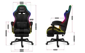 "HUZARO FORCE 4.7 RGB MESH" ŽAIDIMŲ KĖDĖ
