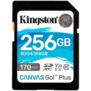 Kingston 256GB SDXC Canvas Go Plus 170R C10 UHS-I U3 V30 EAN: 740617301519