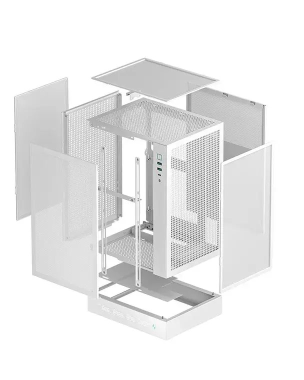 Deepcool PC Gaming Case | CH170 DIGITAL | White | Mini ITX | ATX PS2