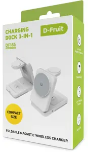 D-Fruit wireless charging station 3in1 DF183, white