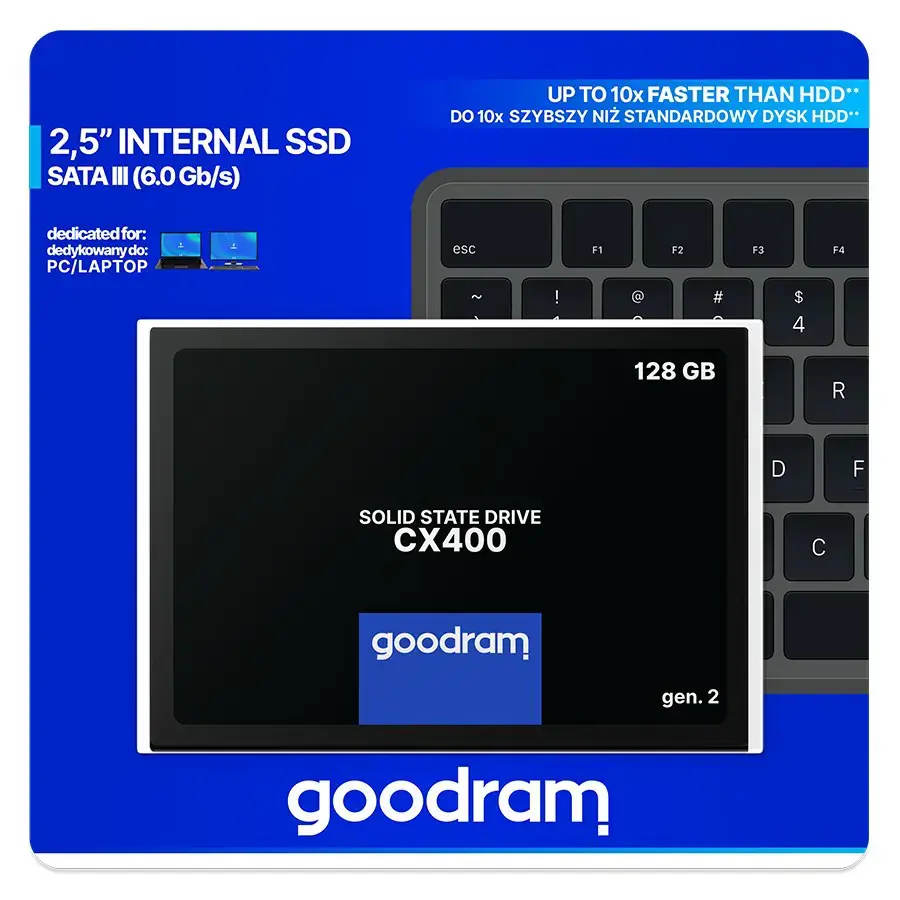 SSD diskas GOODRAM SSDPR-CX400-128-G2 128 GB, 2.5", Serial ATA III
