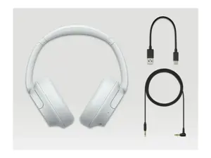 "Sony" WH-CH720, laidinis ir belaidis, skambučiai / muzika, 7 - 20000 Hz, 192 g, ausinės, baltos spalvos
