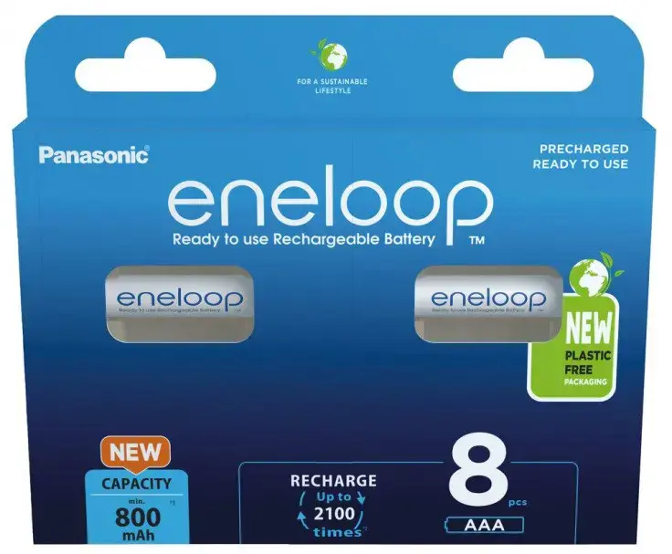 Panasonic Eneloop AAA 800 mAh rechargeable - 8 pcs