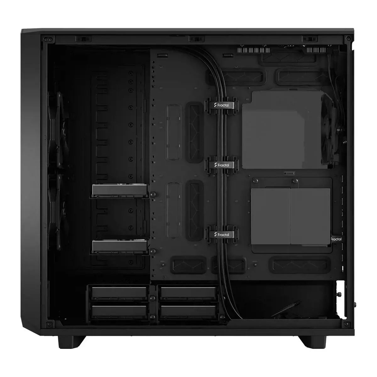 "Fractal Design Meshify 2 XL Light" grūdintas stiklas, kompiuteris, juodas, ATX, EATX, micro ATX, Mini-ITX, SSI CEB, plienas, grūdintas stiklas, žaidimų, 18,5 cm