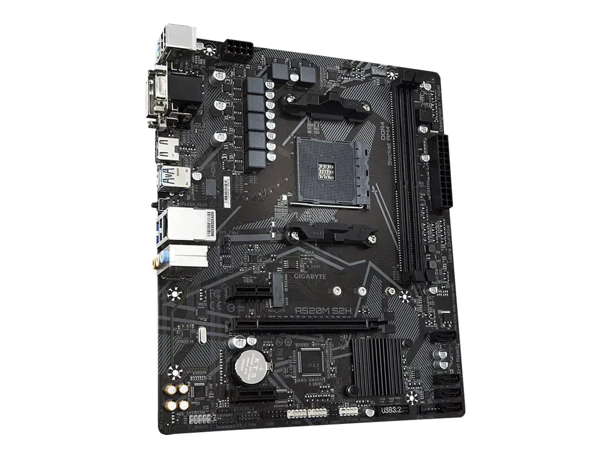 "Gigabyte A520M S2H", AMD, "Socket AM4", 3 kartos "AMD Ryzen™ 3", DDR4-SDRAM, 64 GB, DIMM