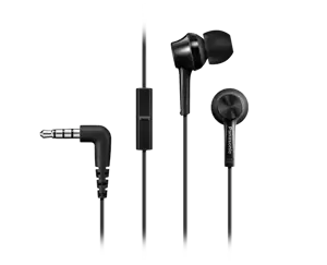 "Panasonic" kanalo tipas RP-TCM115E-K Į ausis, 3,5 mm (1/8 colio), mikrofonas, juodos spalvos,