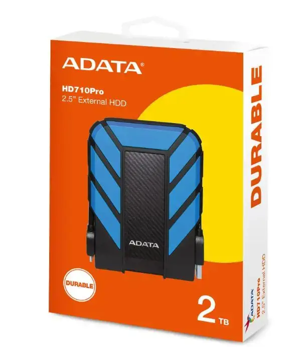 ADATA HD710 AHD710P-2TU31-CBL išorinis kietasis diskas (2 TB; 2,5"; USB 3.1; 8 MB; 5400 aps./min; mėlyna spalva)