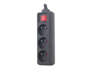 Gembird EG-PSU3F-01 UPS maitinimo juosta, 3 FR lizdai, C14 kištukas, 10 A, 0,6 m ilgio kabelis, juo…