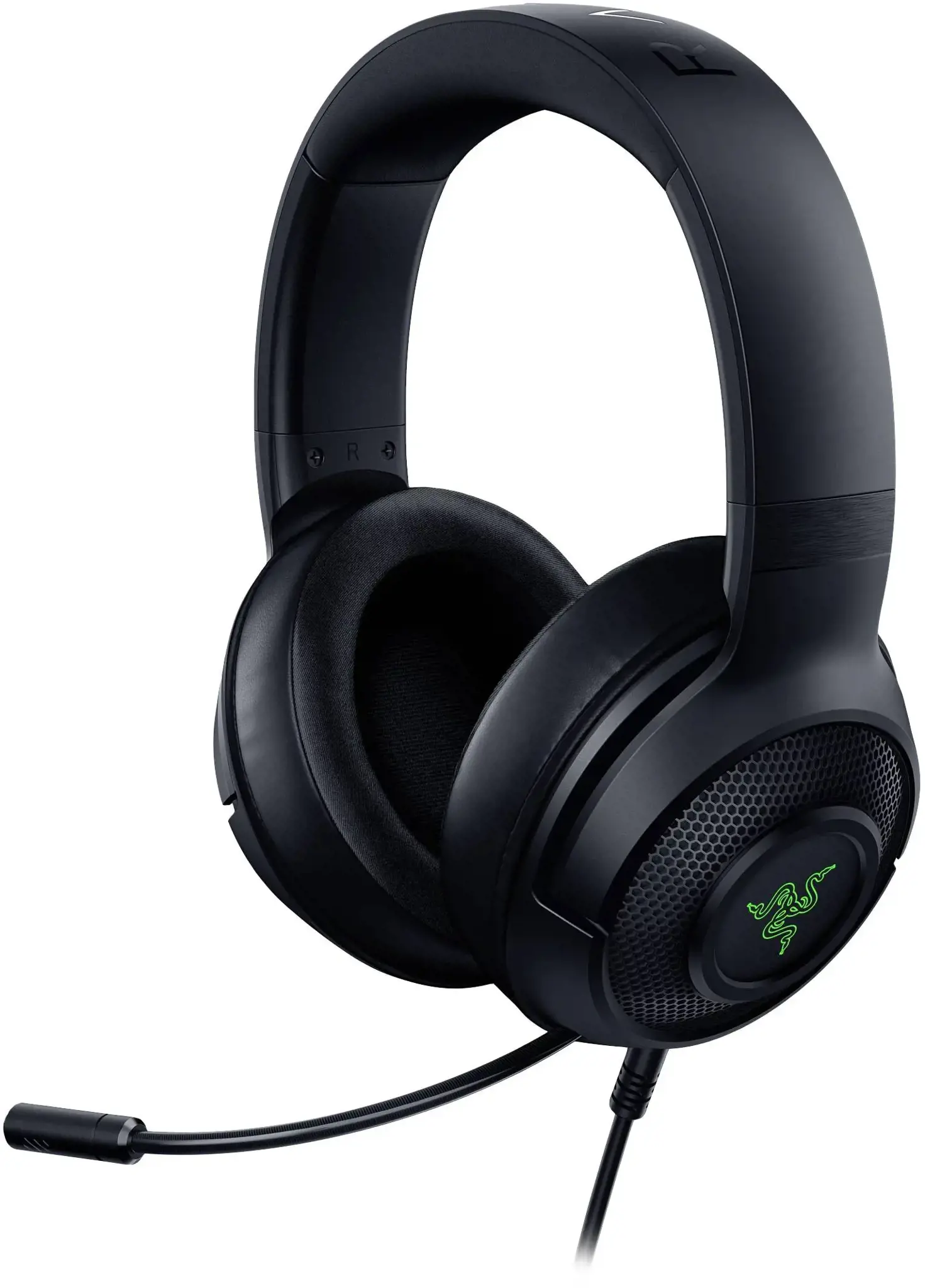 "Razer" žaidimų ausinės "Kraken V3 X" su įmontuotu mikrofonu, juodos spalvos, laidinės