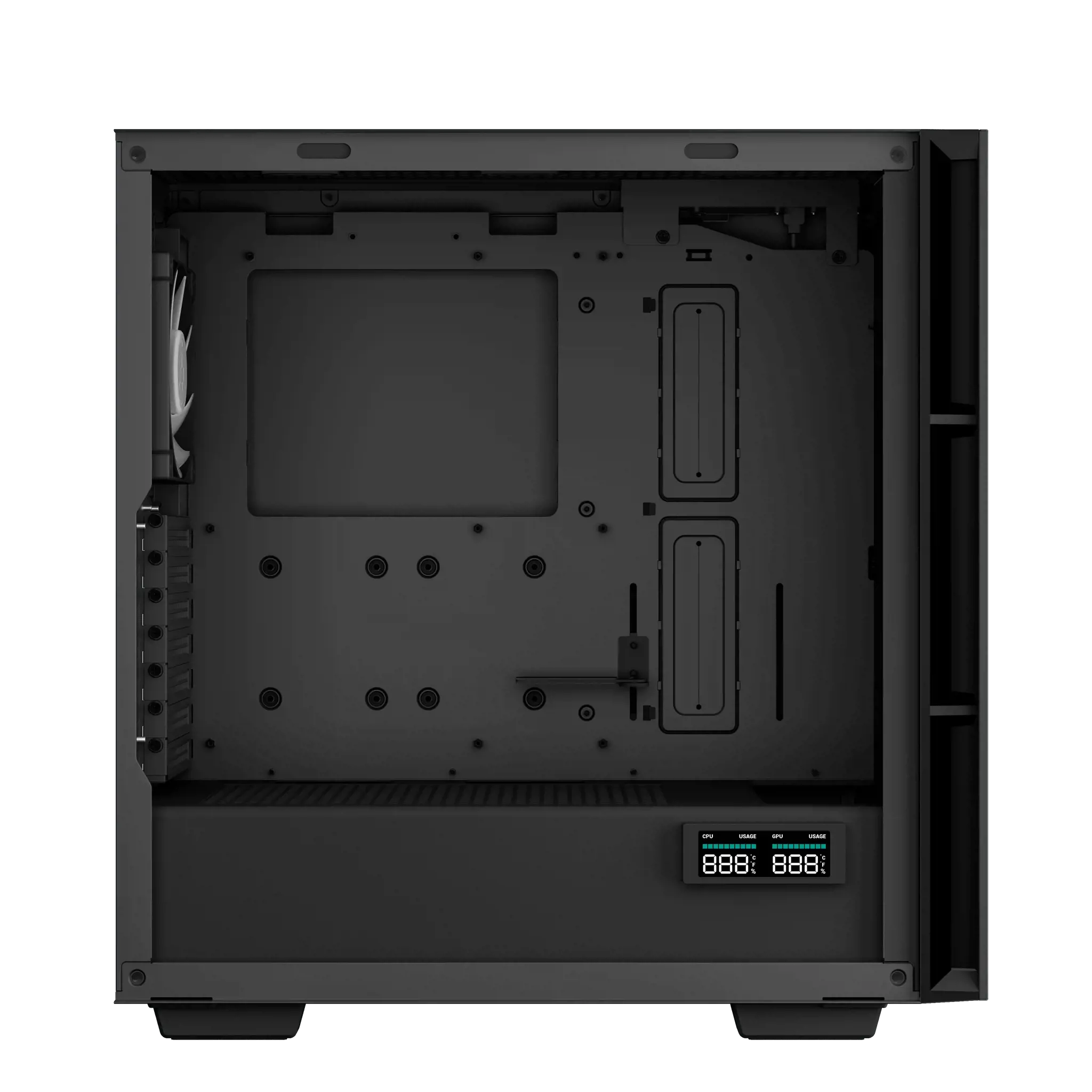 "DeepCool CH560 DIGITAL", "Midi Tower", Kompiuteris, Juoda, ATX, EATX, "micro ATX", Mini-ITX, ABS, Plienas, Grūdintas stiklas, Multi