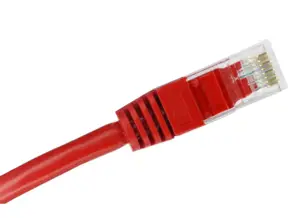 ALANTEC Patch-cord U/UTP cat.5e PVC 0,25 m raudonos spalvos