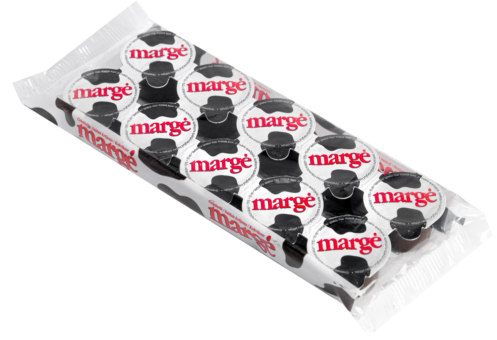Grietinėlė kavai MARGĖ 10%, 10x10g
