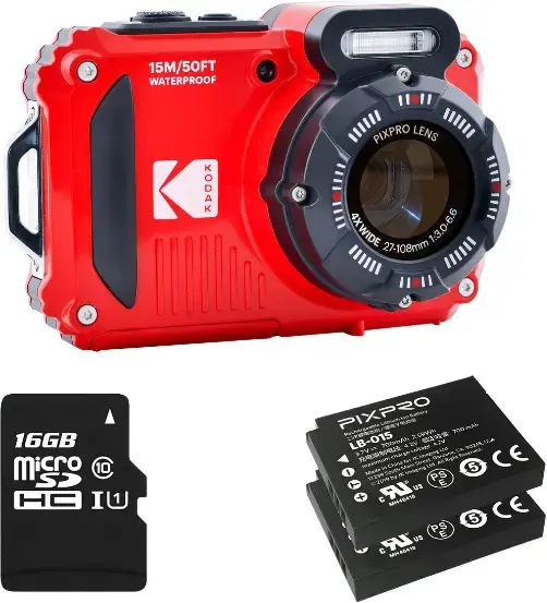 Kodak PixPro WPZ2 Bundle, red