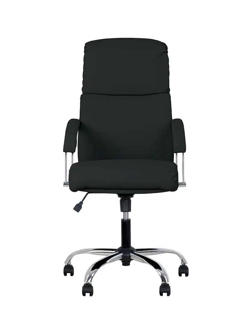 Vadovo kėdė  NOWY STYL NADIR STEEL Chrome, juodos sp. odos imitacija